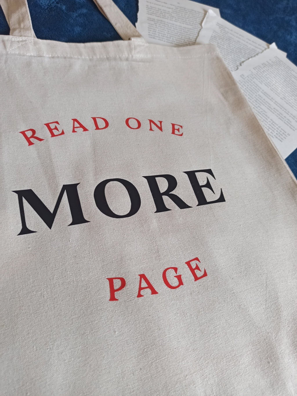 TOTE BAG READ ONE MORE PAGE