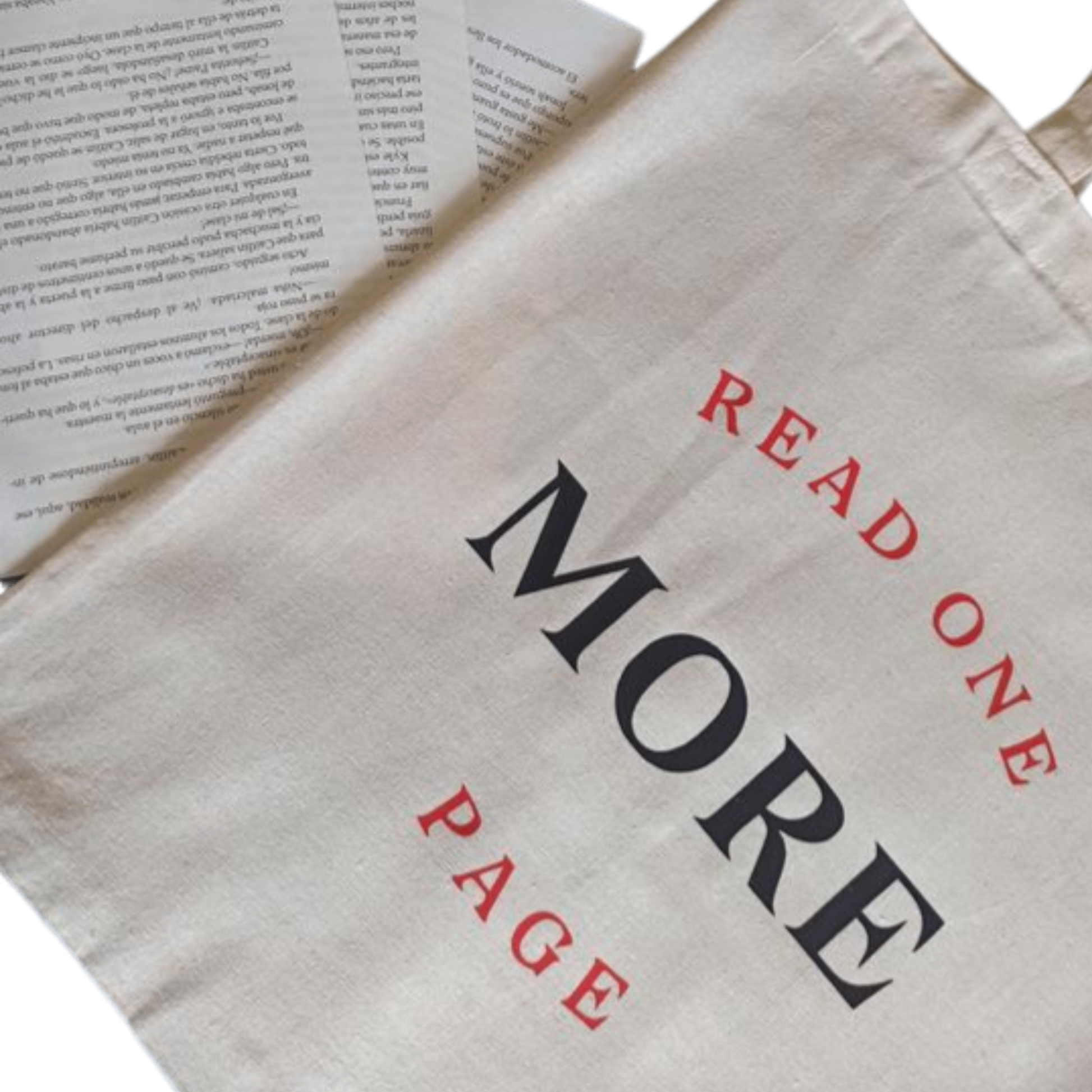 TOTE BAG READ ONE MORE PAGE