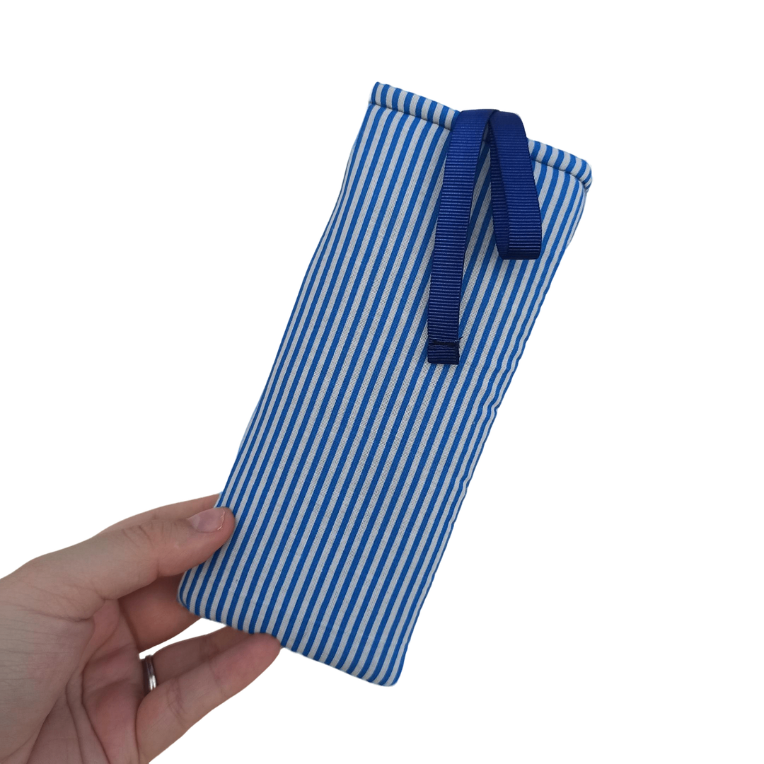 FUNDA GAFAS RAYAS AZUL